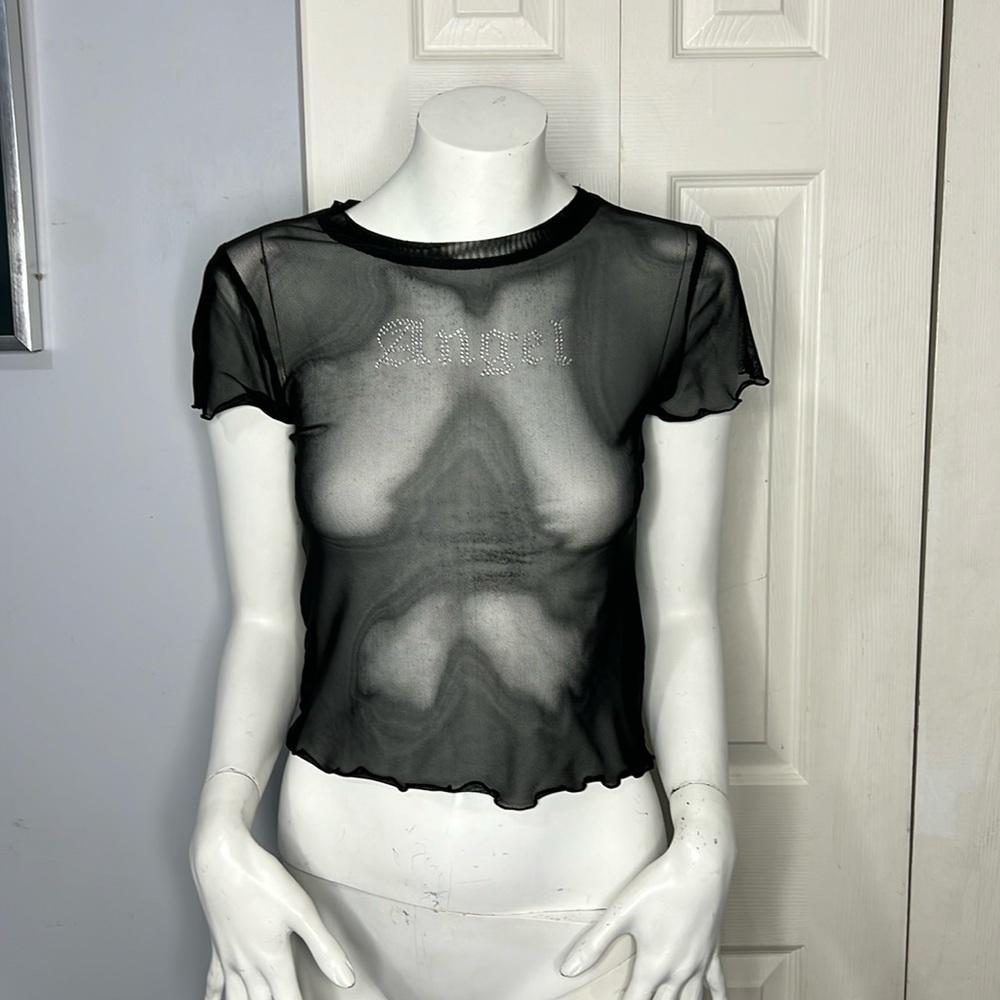 Dolls Kill Angel Mesh Top